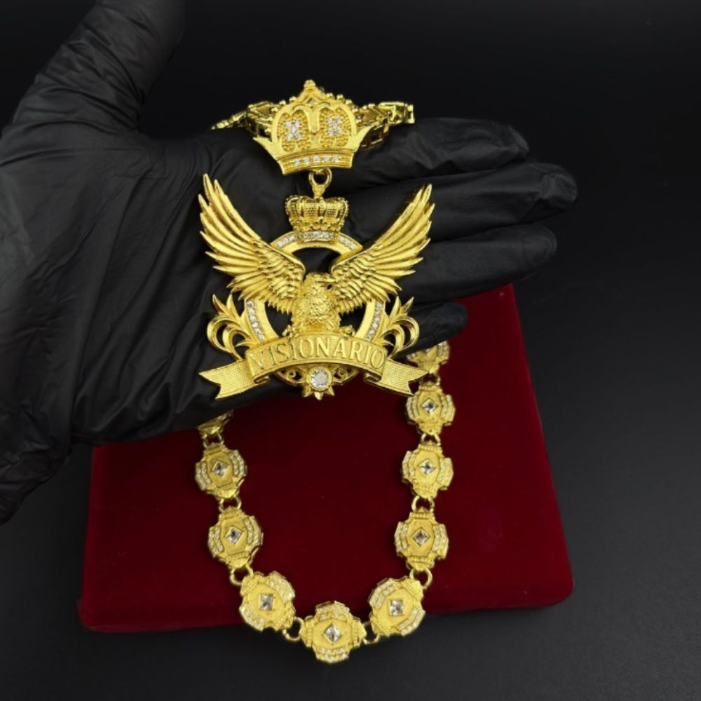 Cordão Imperador de Moeda Antiga 18 MM Pingente Águia Visionário ...