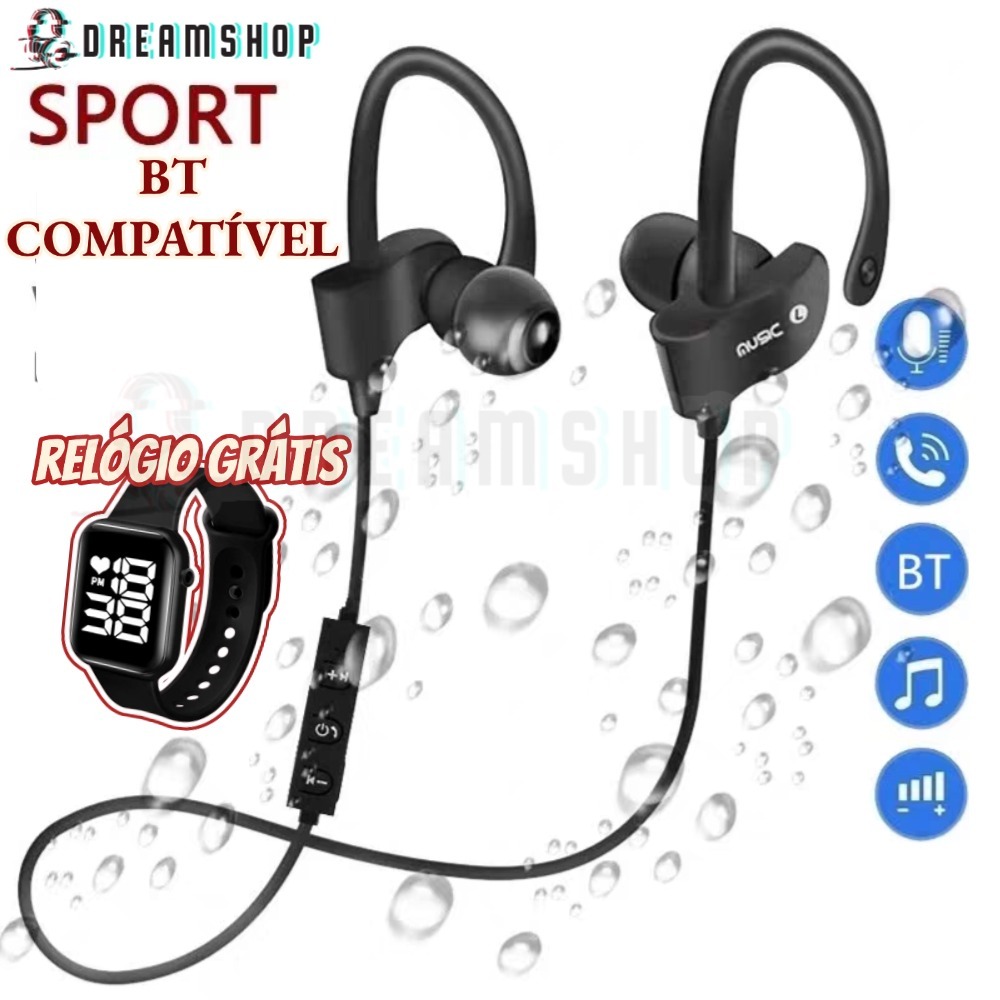 Fone De Ouvido Sem Fio Bluetooth 558 Gancho Da Orelha headset Esportes Música Jogo hands-free Para Todos Os smartphones-