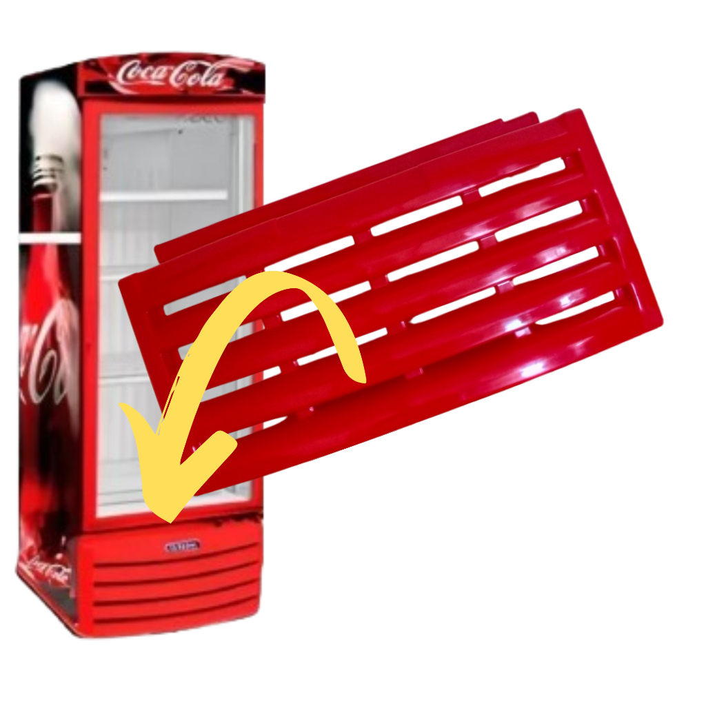 Grade Veneziana Expositor Freezer Metalfrio VERMELHA VB43 VB