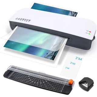 Plastificadora Laminadora A4 Com 9 Bolsas De Laminação Abs Anti-travamento Fria/quente Laminadora Velocidade 280 Mm/min em Oferta na Shopee
