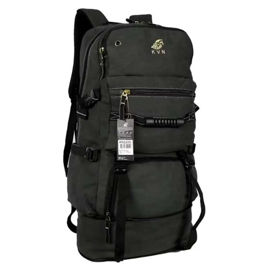 Mochila Kvn Camping Em Lona Com Expansão Reforçada 70 L e 80 L