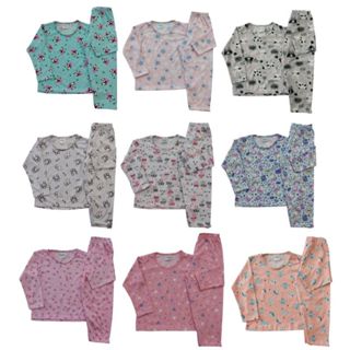 Kit Sortido 6 Peças Pijama, 3 conjuntos Inverno Infantil Menina Tamanho 1/2/34/6/8/10Anos em Oferta na Shopee