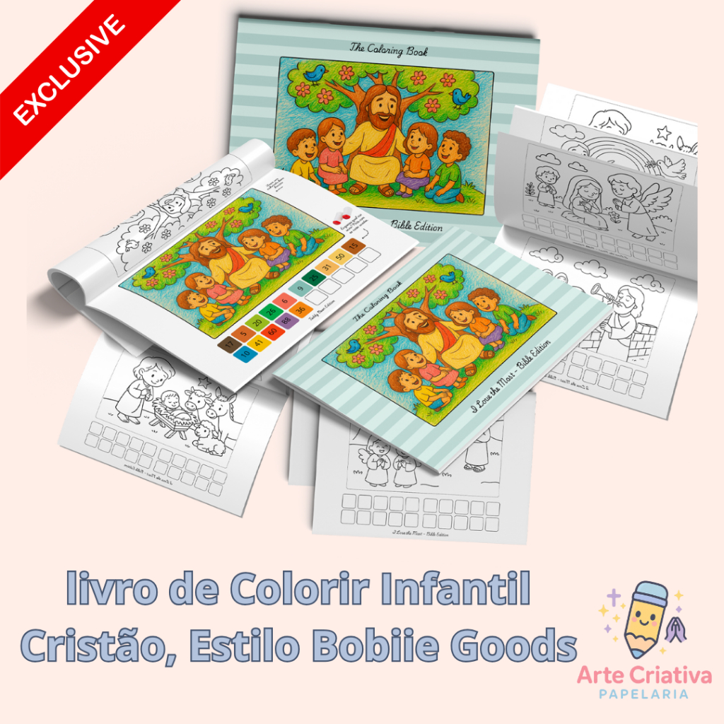 Livro de Colorir Infantil Cristão – Estilo Bobbie Goods | 30 ...