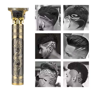Máquina de Cortar Cabelo e Barbear Profissional Sem Fio - Portátil com Corpo em Metal Total