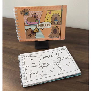 Livro Para Colorir Pintar Capivara Goods 48 Folhas Caneta Marcadora Canetinhas em Oferta na Shopee