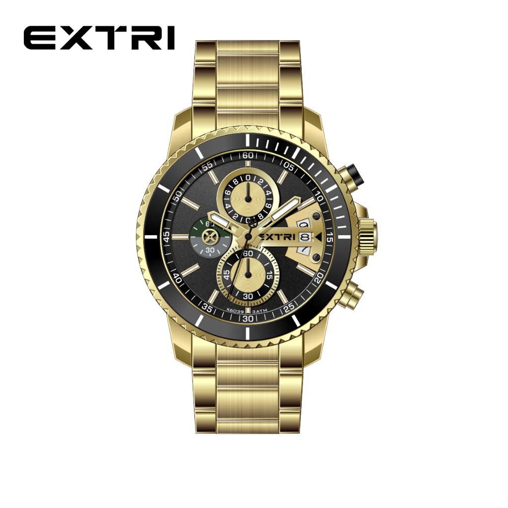 RELOGIO MASCULINO A PROVA D'ÁGUA EXTRI MODELO X6039 | Shopee Brasil