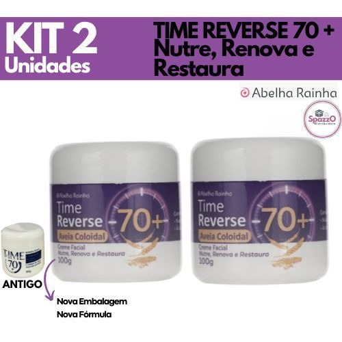 Kit Time Reverse Creme Facial Com Aveia Coloidal Nutre, Renova e ...