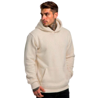 Casaco De Frio Masculino Casaco Teddy Duplo Felpado Canguru