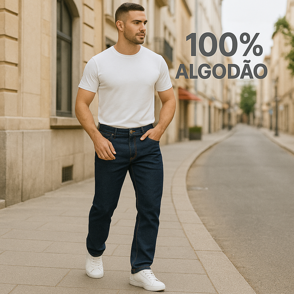 calça jeans masculina para trabalho direto da fabrica 100% algodão azul ...