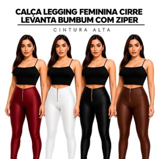 calça cirre preta com ziper em Promoção na Shopee Brasil 2025