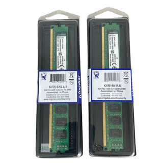 KIT 2 Memórias PC Desktop 8GB(2x8: 16GB Total) Kingston DDR3 1600mhz Pc3 12800 KVR16N11/8 <<Novo>>