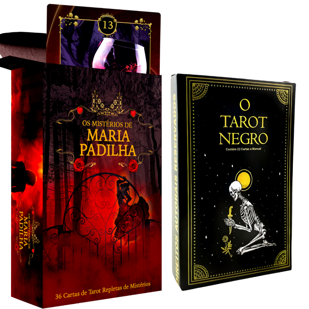Kit com Baralho Tarô Deck Oráculo Maria Padilha com 36 Cartas ...