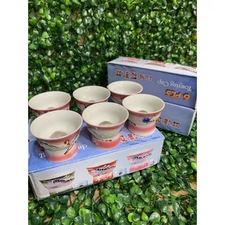 Conjunto de xícaras de saquê asiático xícara de chá japonesa de cerâmica 6 peças Festas, Despedido da solteiro, Eventos