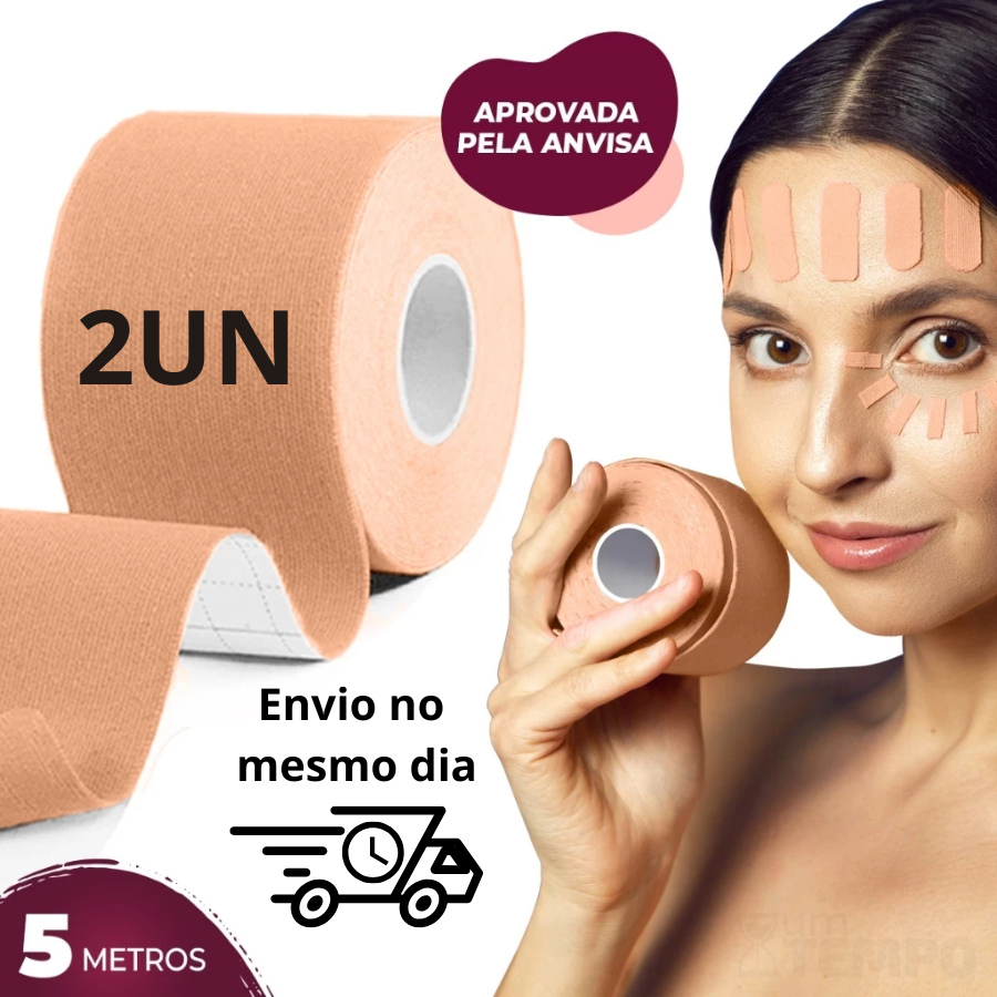 Fita Efeito Lifting Cuidado Facial 5 Metros Tape Anti Rugas