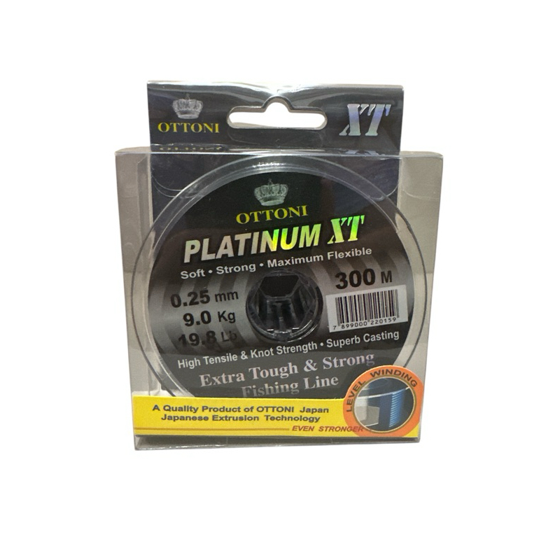 Linha Platinum XT 0,25 mm / 9 kg / Fume / OTTONI / 300 m | Shopee