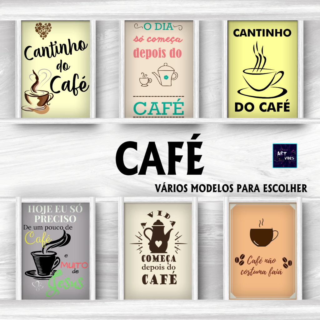 Kit Placas Decorativas Quadros Cantinho Do Café Cozinha Decoração