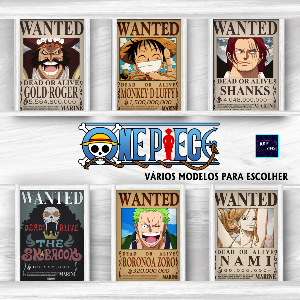 Kit Placas Decorativas Quadros One Piece Anime Luffy Zoro Sanji