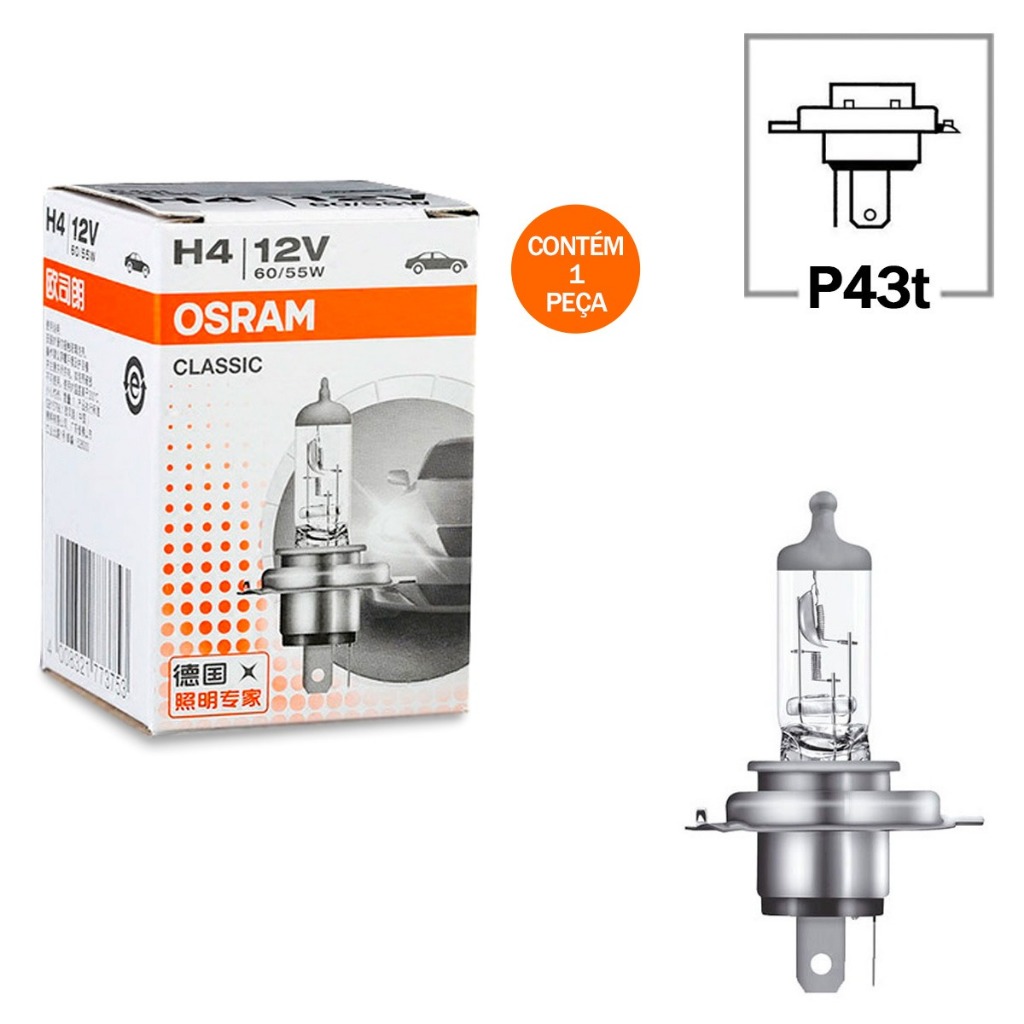Foco De Halogeno Hella Original H4 100w 1 Pieza | Meses sin interés
