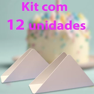 Kit com 12 Porta-Guardanapos em plástico Acrílico Branco decoração para festa de Aniversário, casamento