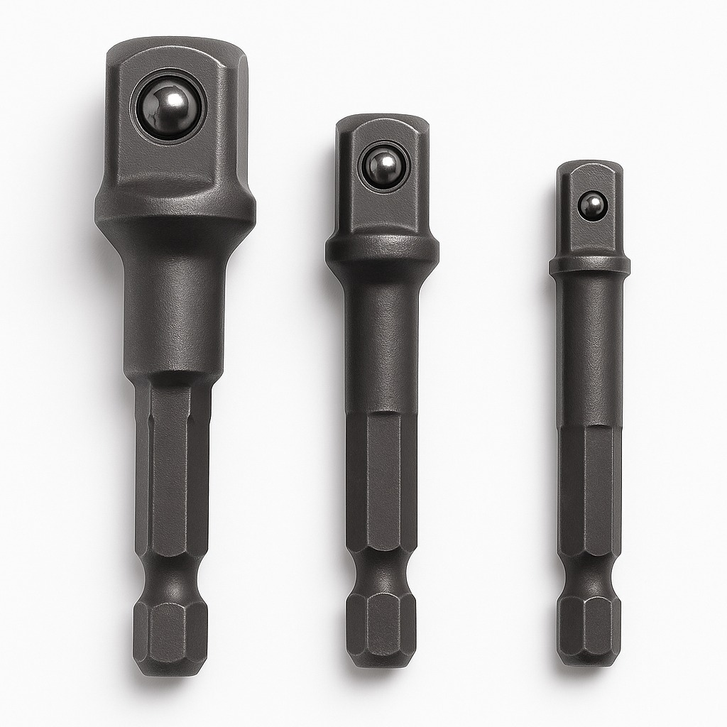 Jogo Adaptador Segurador de Soquete 1/4 3/8 1/2 Cromo Vanádio para Parafusadeira Elétrica