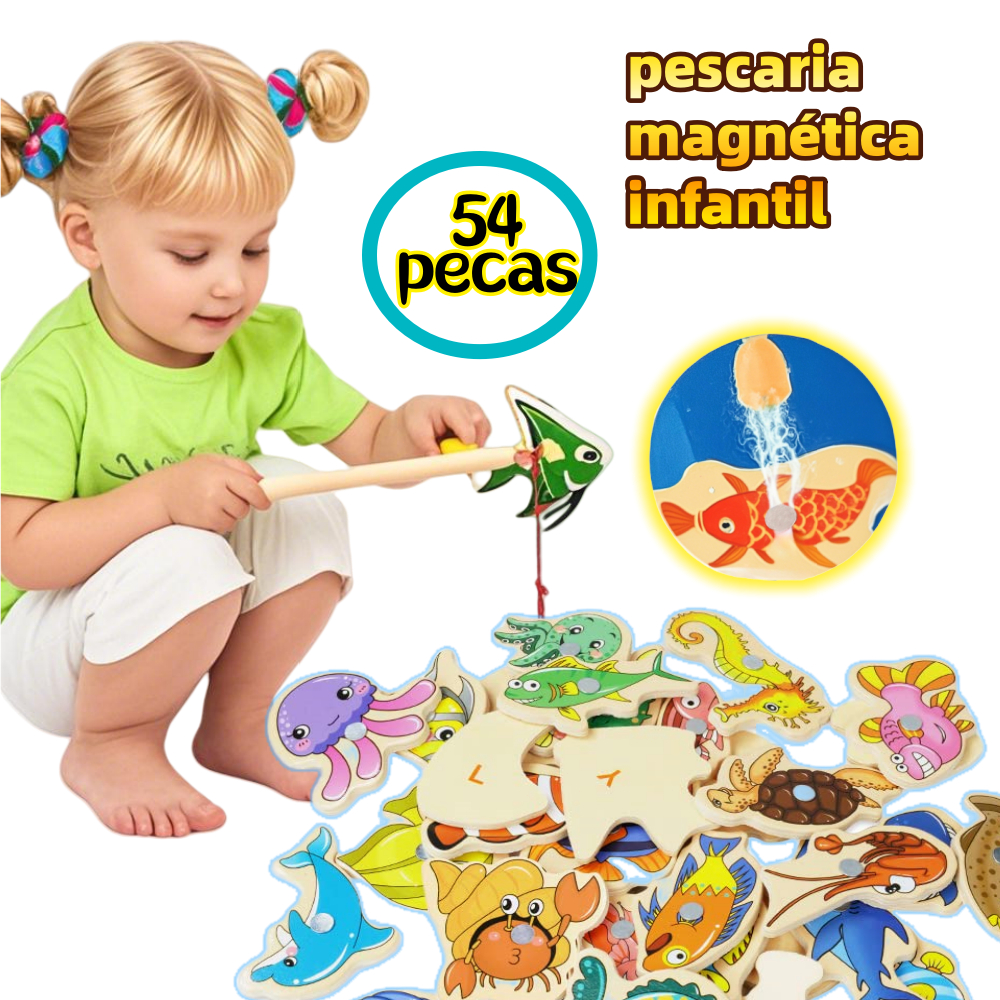 MEDOOSI 87 Peças Jogos infantil de Pescaria Magnético / Brinquedos ...