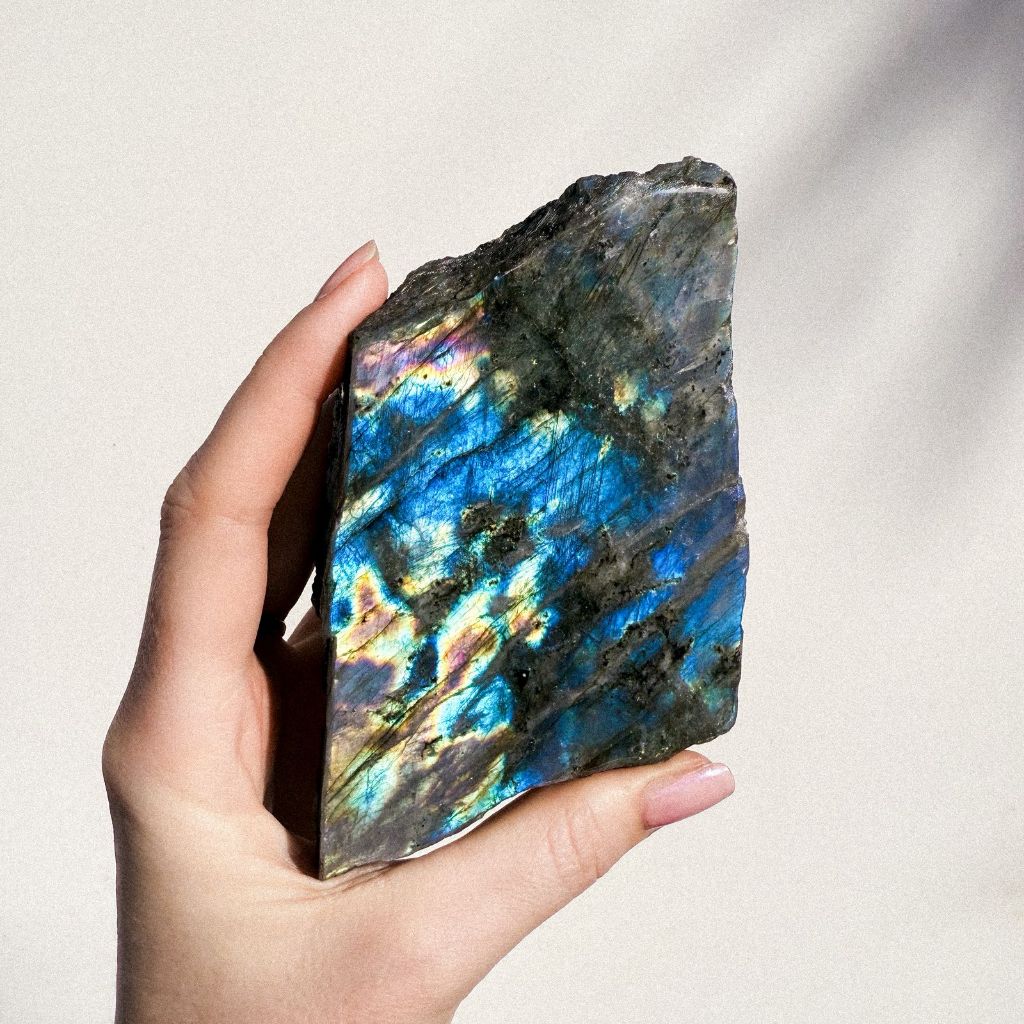 LABRADORITA TAMANHO GRANDE - Pedra Cristal Bruta Natural Extra Grande