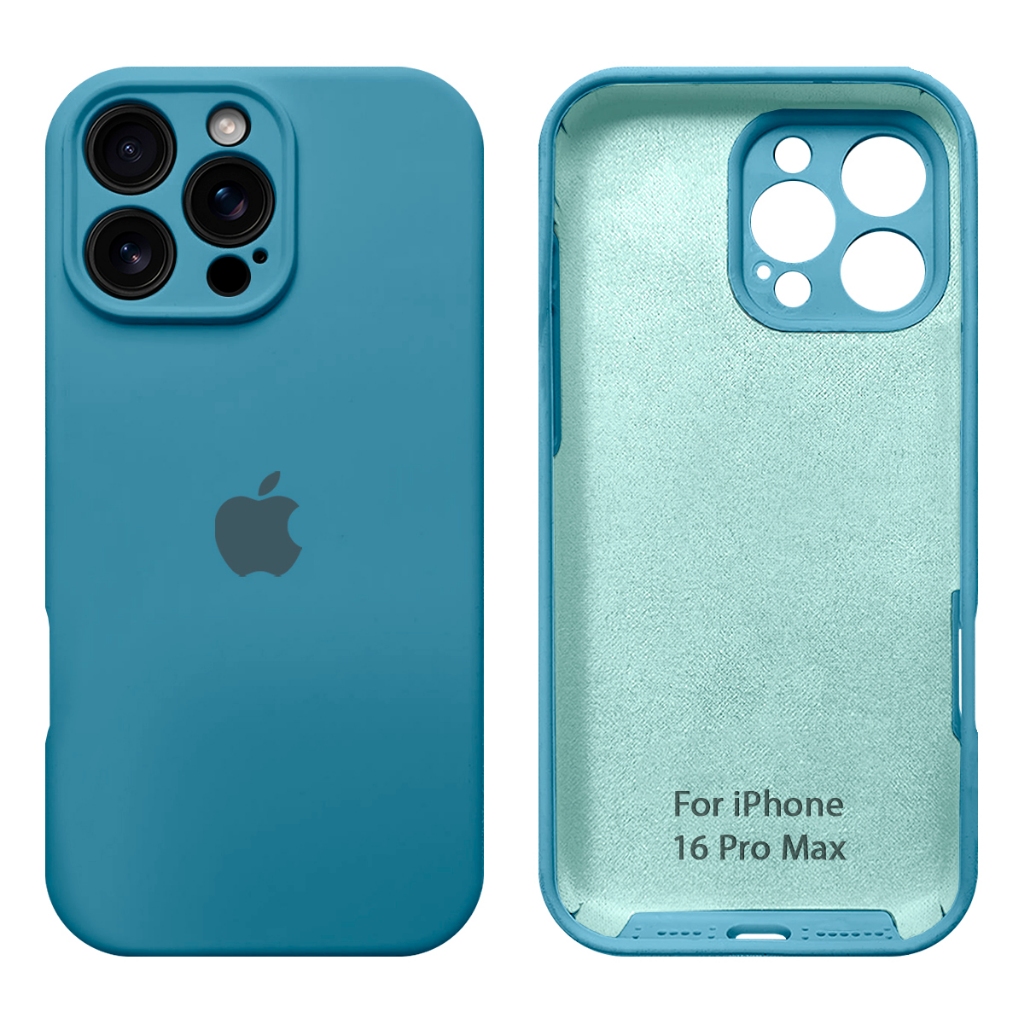 Capa Silicone Aveludado para iPhone 16 Pro Max colorida com