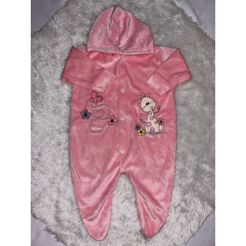 Roupinha de Bebê com Capuz e Estampa Fofa! | Shopee Brasil