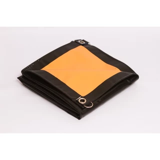 Lona Pvc Vini Laranja E Preta 1x2 800 Micras - Primelonas