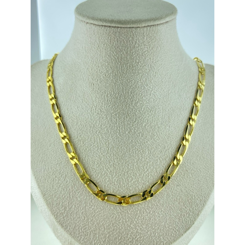 Corrente masculina de 60cm 3x1 folheada a OURO 18K | Shopee Brasil