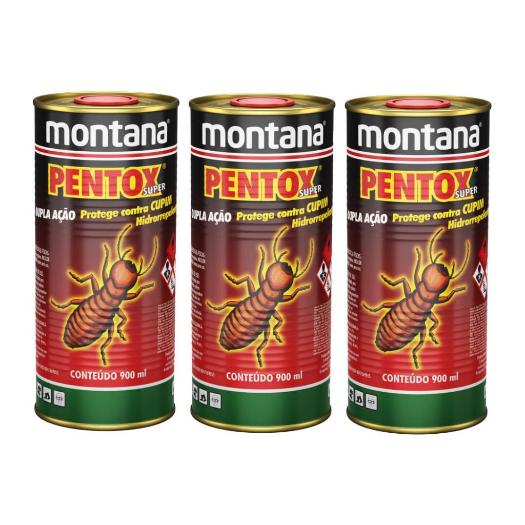 Kit 3 Unidades Pentox Super Dupla Ação Hidrorrepelente E Mata Cupim ...