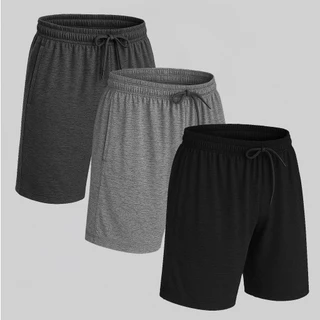 VB ONLINE Kit 3 Shorts Bermuda Dry Fit Anti-Suor Plus Size Masculina Academia Treino do G1 ao G3