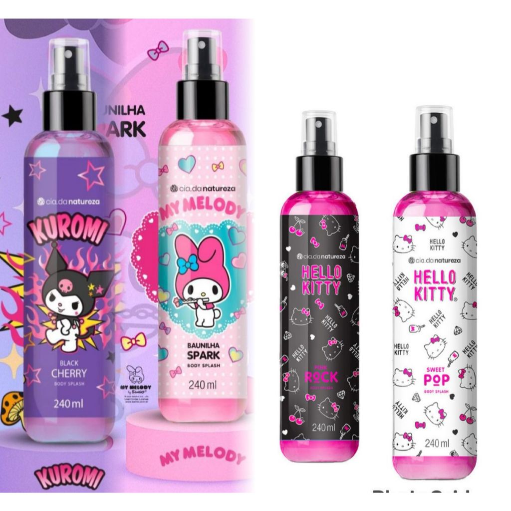 Hello Kitty Deo Colônia Body Splash 240ml - unidade | Shopee Brasil