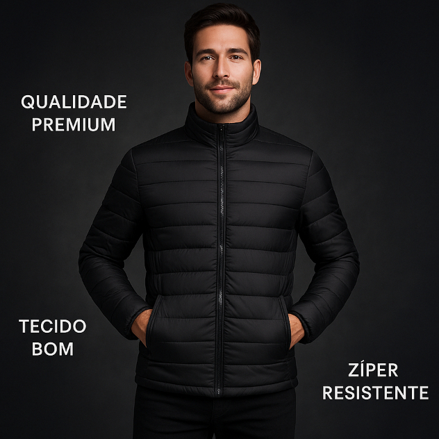 blusa de frio masculina Jaqueta Bobojaco Preta Impermeável Becker Nylon ...