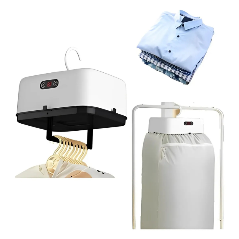 Secador De Roupa Portatil 110V Cabide Viagem Com Cortina Secagem Rapida