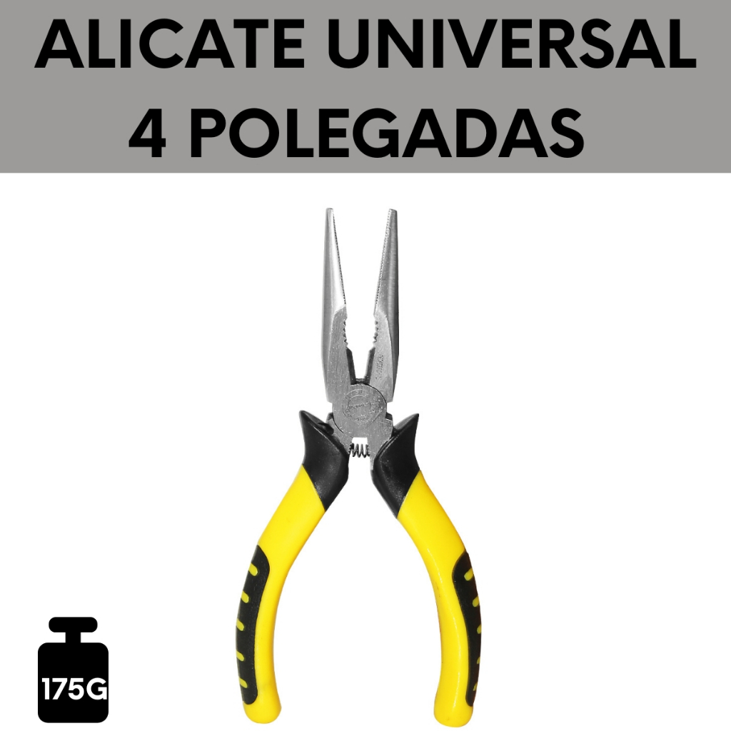ALICATE UNIVERSAL BICO MEIA CANA 4 POLEGADAS - ROTTA 200318 | Shopee Brasil