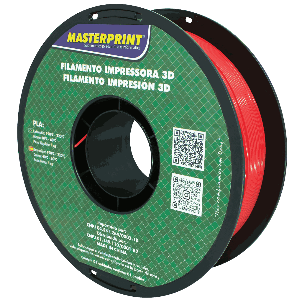Filamento PETG / PLA MasterPrint Premium 1Kg Impressora 3D Várias Cores ...