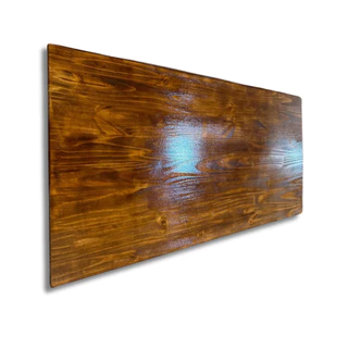 Tampão De Madeira 100x40cm Para Mesa Aparador Móveis Verniz Escuro