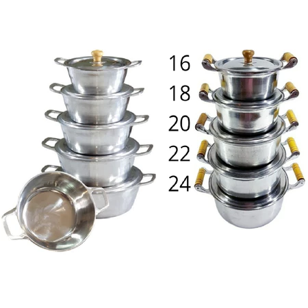 Panela Grande ou kit Panelas Grossas de Alumínio Batido e alumínio leve Panela Minas Caçarolas Cozinha premium