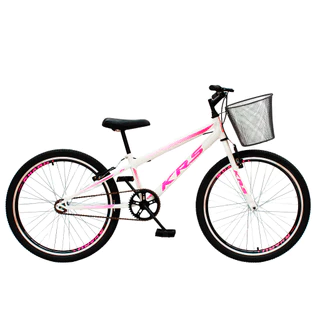 Bicicleta Aro 24 Rebaixada Menina Passeio V-brake Krs