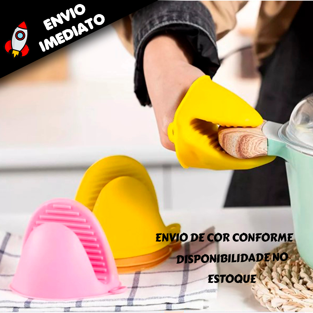 Luva De Proteção Térmica De Silicone Para Cozinha – Ideal Para Pegar ...