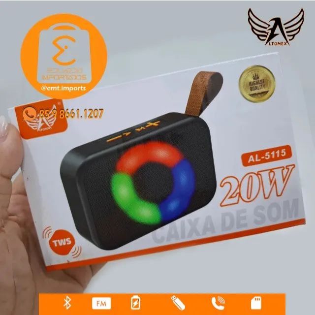 Caixa de Som Altomex AL-5115 RGB com 20W de Potência | Shopee Brasil