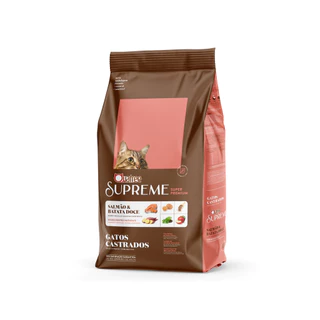 Ração Quatree Supreme Gatos Castrados Salmão e Batata Doce 10,1kg