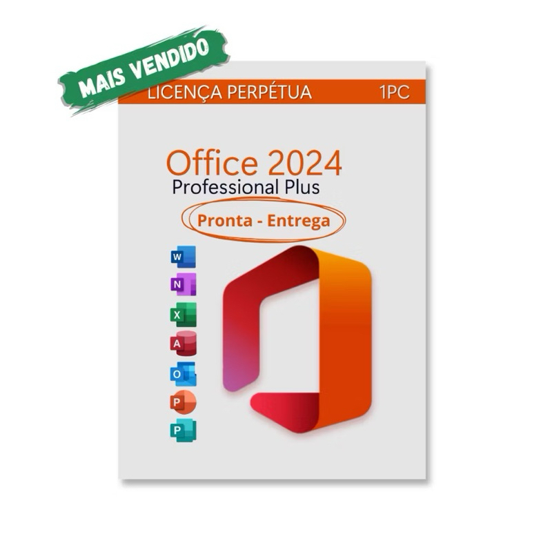 Pacote Office 2024 Pro Plus Vitalicio 1 PC/MACBook