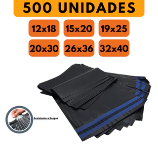 Kit 500 Unidades Envelope de Envio Saco de Envio Cinza Embalagem 12x18 15x20 19x25 20x30 26x36 32x40
