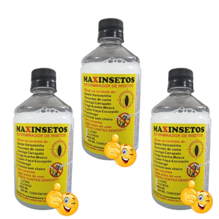 3 Refil Mata Percevejo de Cama 500ml (S/ BORRIFADOR) sem cheiro forte efeito rápido livre -se desses insetos