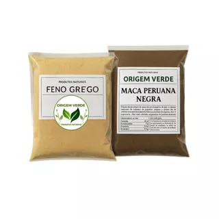 Maca Peruana Negra + Feno Grego em pó 100% Puro