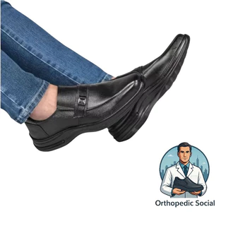 Sapato Social Masculino Conforto Antistress Macio Palmilha EVA Couro ENTREGA IMEDIATA