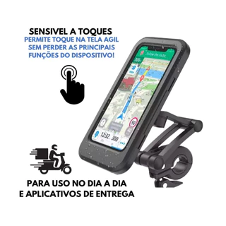 Suporte De Celular Guidão Articulado Para Moto Bike Bicicleta Tela de Até 6,7" Polegadas