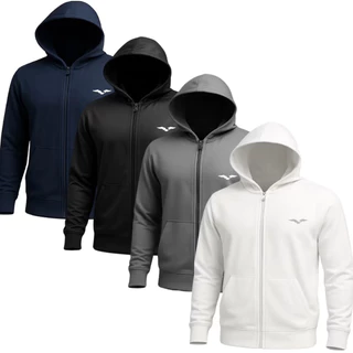 Kit 4 Jaqueta de frio forrada por dentro, Capuz zíper e bolso laterais